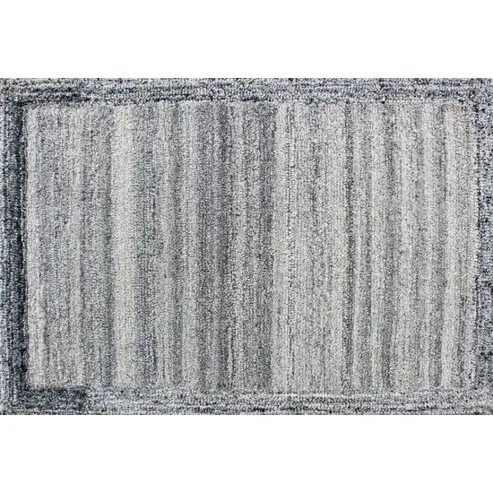 Gray Abstract Hand Tufted Non Skid Area Rug Photo 6