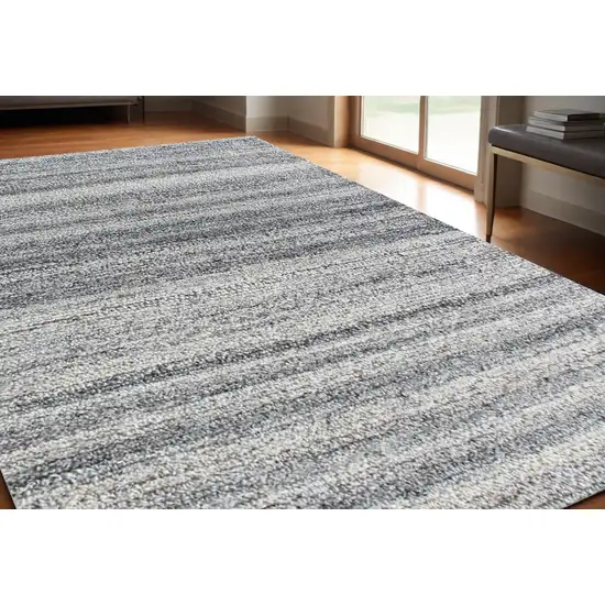 Gray Abstract Hand Tufted Non Skid Area Rug Photo 1