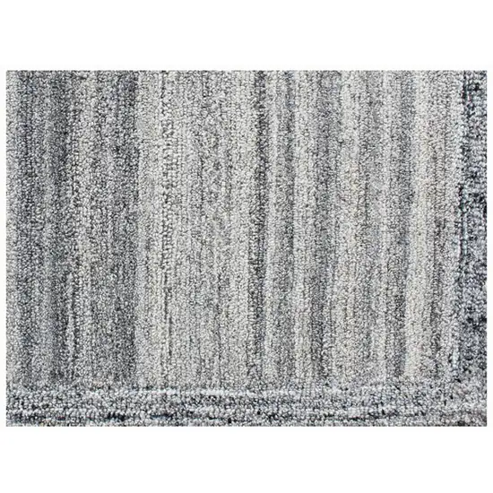 Gray Abstract Hand Tufted Non Skid Area Rug Photo 3