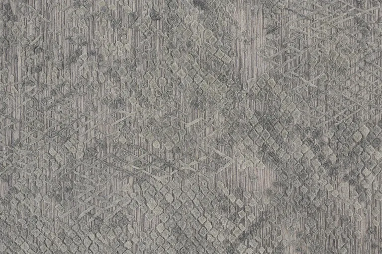 Gray Abstract Hand Woven Area Rug Photo 5