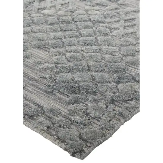 Gray Abstract Hand Woven Area Rug Photo 3