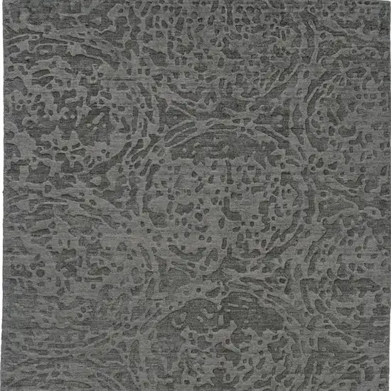 Gray Abstract Hand Woven Area Rug Photo 4