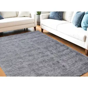 Photo of Gray Abstract Hand Woven Area Rug