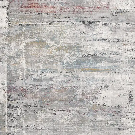 Gray Abstract Irregular Blocks Area Rug Photo 4