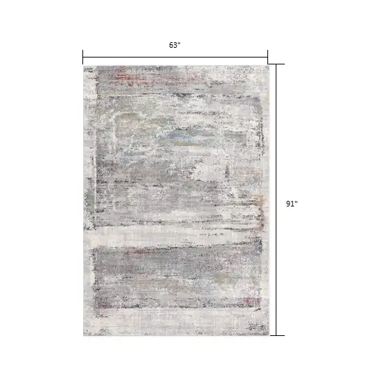 Gray Abstract Irregular Blocks Area Rug Photo 2