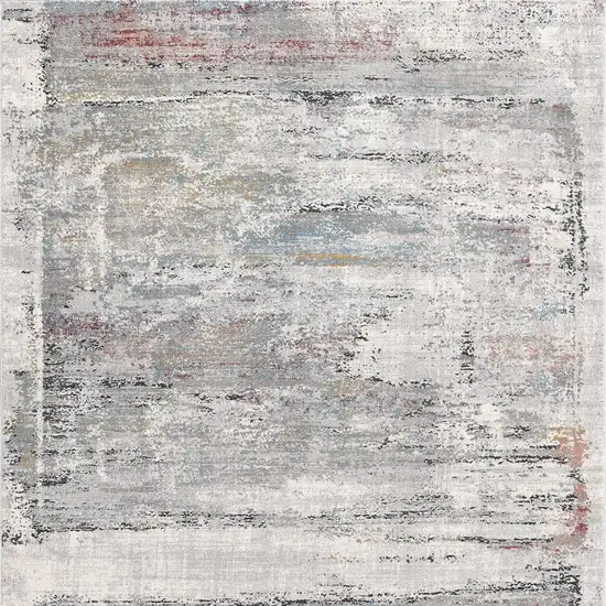 Gray Abstract Irregular Blocks Area Rug Photo 5