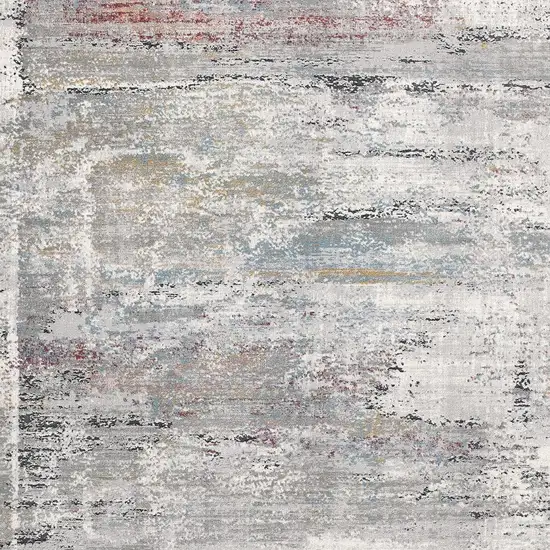 Gray Abstract Irregular Blocks Area Rug Photo 4