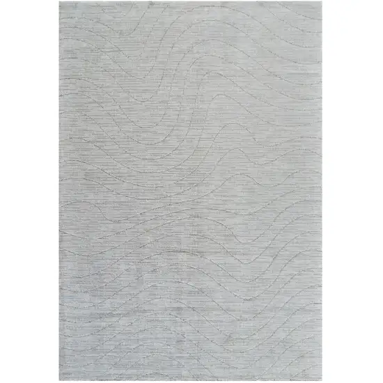 Gray Abstract Non Skid Area Rug Photo 2