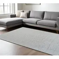 Photo of Gray Abstract Non Skid Area Rug