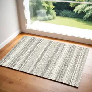 Photo of Gray Abstract Non Skid Area Rug