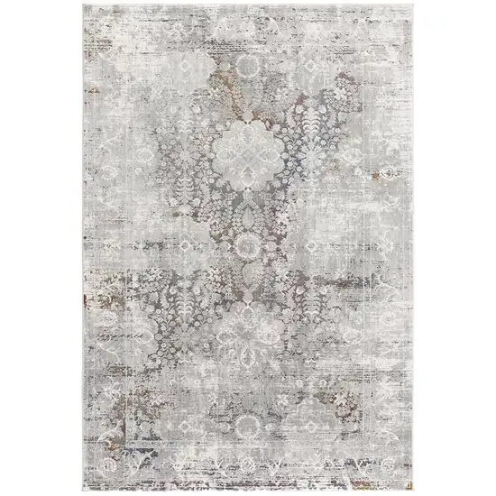 Gray Abstract Patterns Area Rug Photo 5