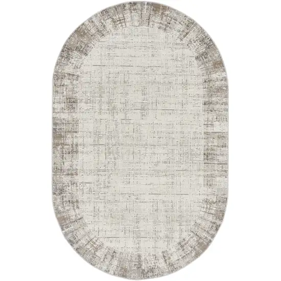 Gray Abstract Power Loom Area Rug Photo 1