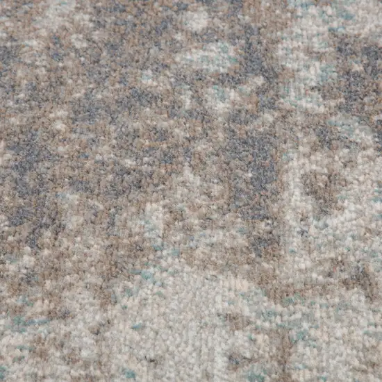 Gray Abstract Power Loom Area Rug Photo 9