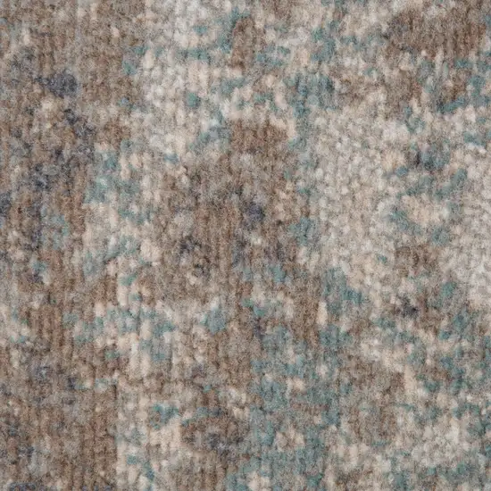 Gray Abstract Power Loom Area Rug Photo 7