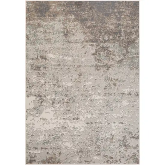 Gray Abstract Power Loom Area Rug Photo 1