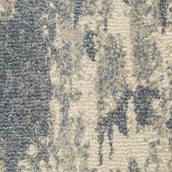 Gray Abstract Power Loom Area Rug Photo 7