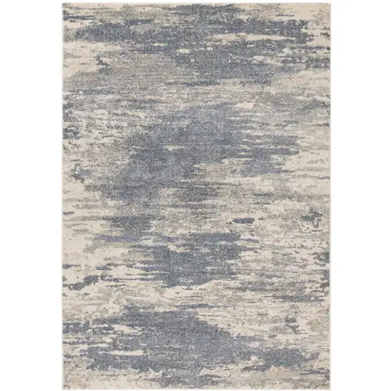 Gray Abstract Power Loom Area Rug Photo 1