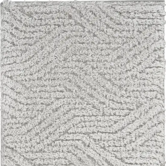 Gray Abstract Power Loom Area Rug Photo 7