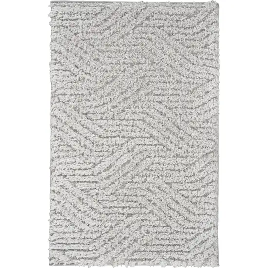 Gray Abstract Power Loom Area Rug Photo 4