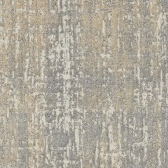 Gray Abstract Power Loom Area Rug Photo 8