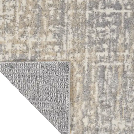 Gray Abstract Power Loom Area Rug Photo 7