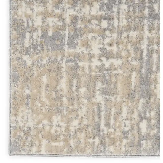 Gray Abstract Power Loom Area Rug Photo 4