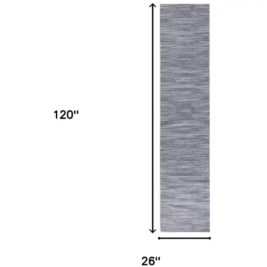 Gray Abstract Power Loom Washable Non Skid Runner Rug Photo 3