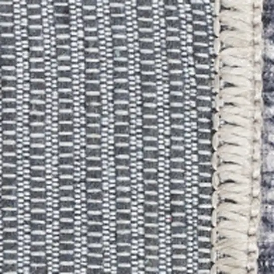 Gray Abstract Power Loom Washable Non Skid Runner Rug Photo 5