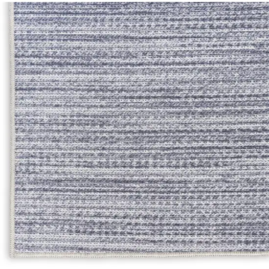 Gray Abstract Power Loom Washable Non Skid Runner Rug Photo 4