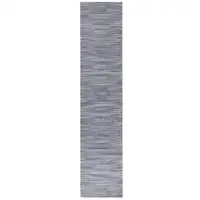 Photo of Gray Abstract Power Loom Washable Non Skid Runner Rug