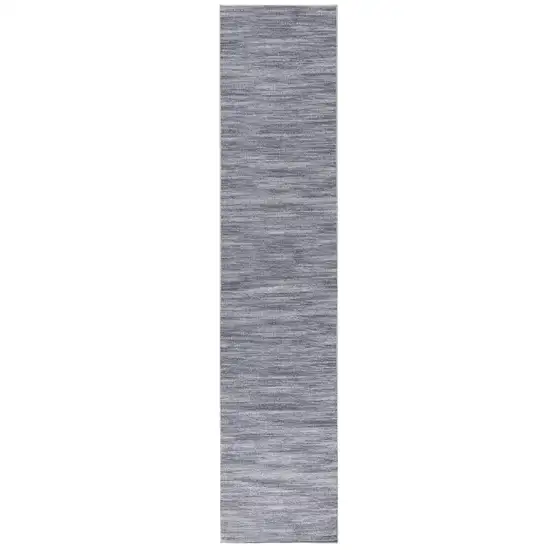 Gray Abstract Power Loom Washable Non Skid Runner Rug Photo 2