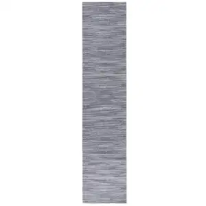 Photo of Gray Abstract Power Loom Washable Non Skid Runner Rug