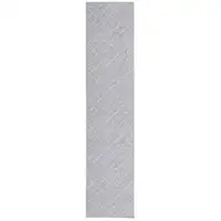 Photo of Gray Abstract Power Loom Washable Non Skid Runner Rug