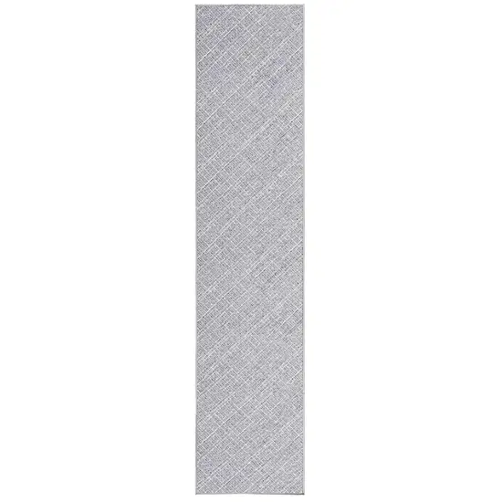 Gray Abstract Power Loom Washable Non Skid Runner Rug Photo 2