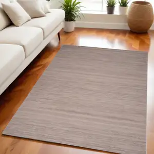 Photo of Gray Abstract Washable Area Rug