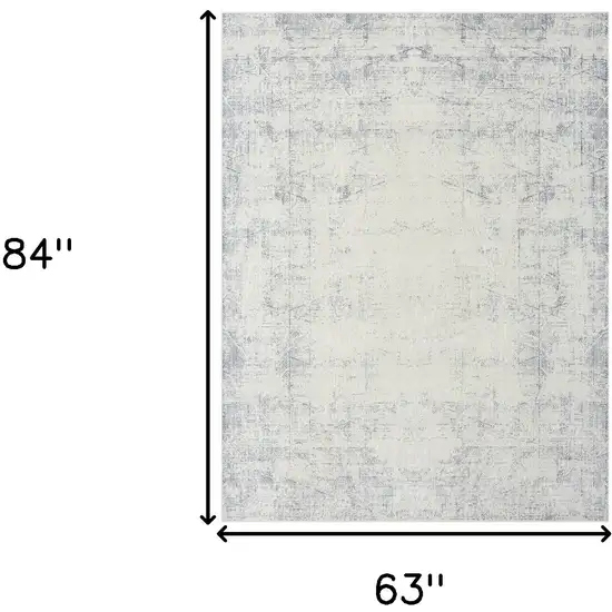 Gray Abstract Washable Non Skid Area Rug Photo 9