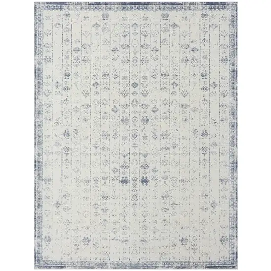 Gray Abstract Washable Non Skid Area Rug Photo 1