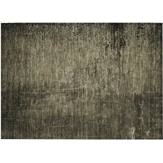 Gray Abstract Washable Non Skid Indoor Outdoor Area Rug Photo 1