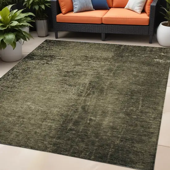 Gray Abstract Washable Non Skid Indoor Outdoor Area Rug Photo 1