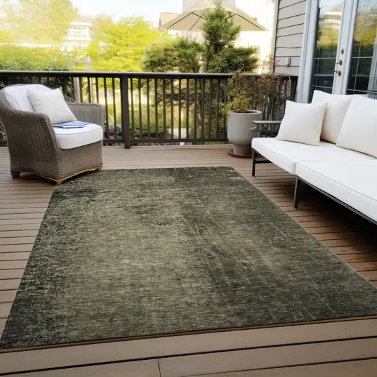 Gray Abstract Washable Non Skid Indoor Outdoor Area Rug Photo 8