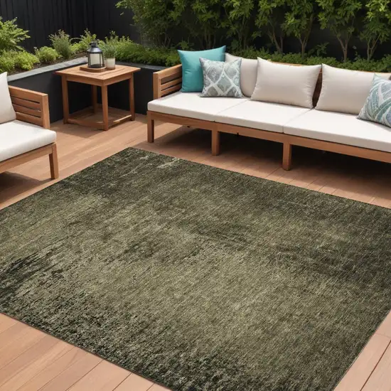 Gray Abstract Washable Non Skid Indoor Outdoor Area Rug Photo 1