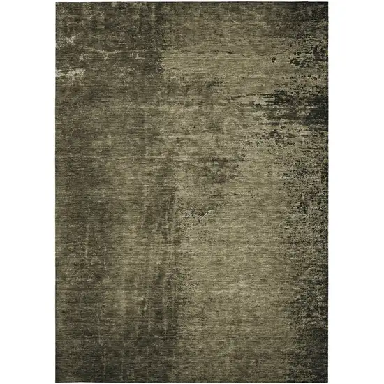 Gray Abstract Washable Non Skid Indoor Outdoor Area Rug Photo 5