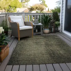 Photo of Gray Abstract Washable Non Skid Indoor Outdoor Area Rug