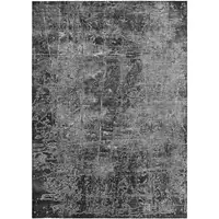 Photo of Gray Abstract Washable Non Skid Indoor Outdoor Area Rug