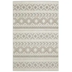 Photo of Gray And Beige Tribal Area Rug