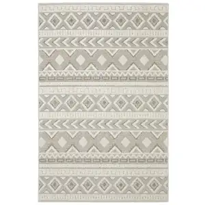 Photo of Gray And Beige Tribal Area Rug