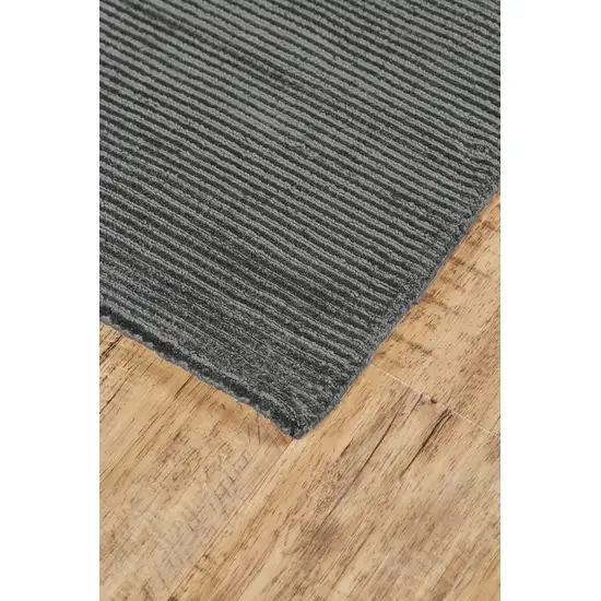 Gray And Black Hand Woven Area Rug Photo 4