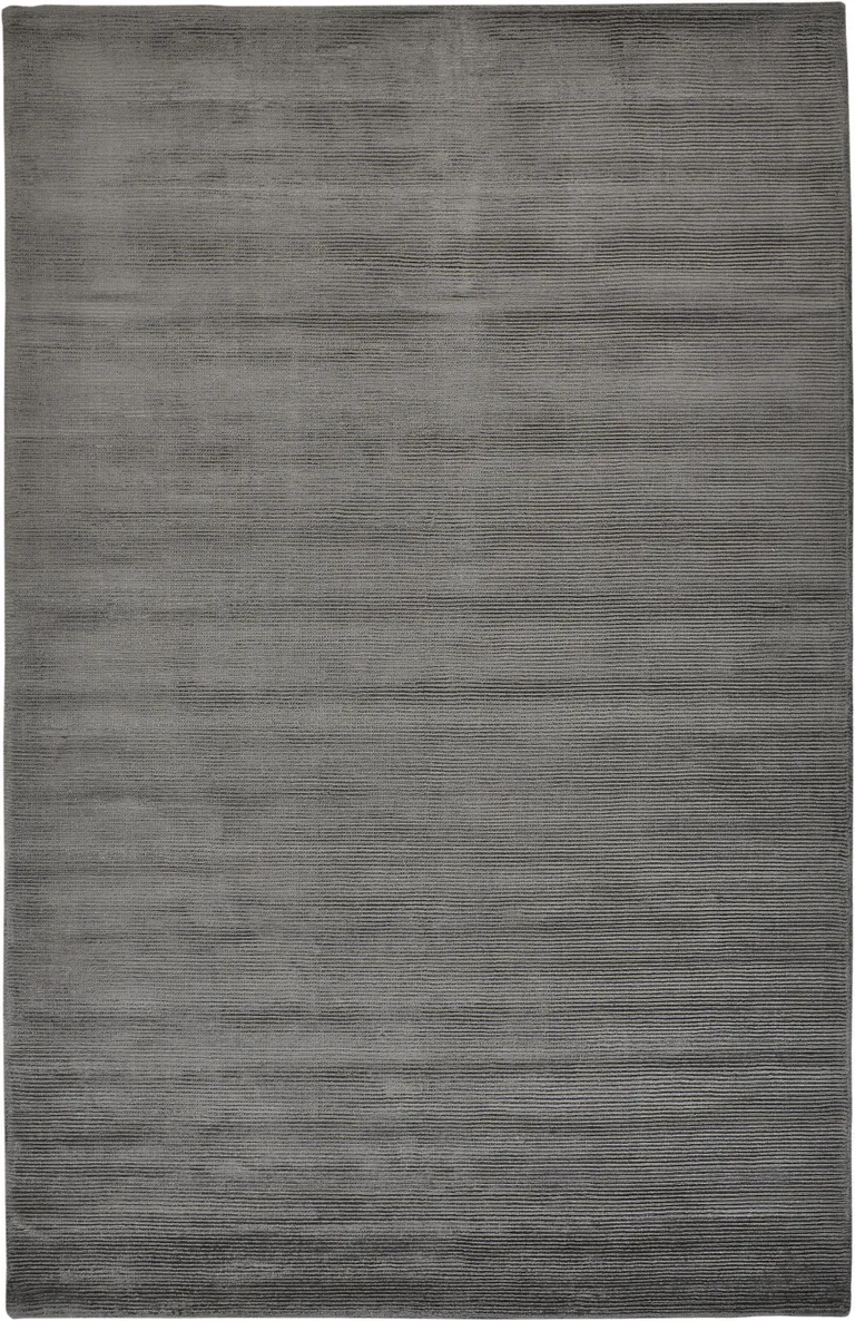 Gray And Black Hand Woven Area Rug Photo 1