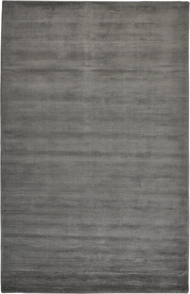 Gray And Black Hand Woven Area Rug Photo 4