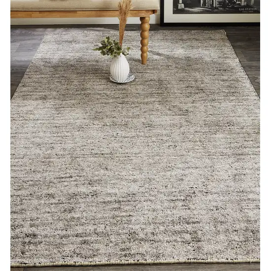 Gray And Black Hand Woven Area Rug Photo 5